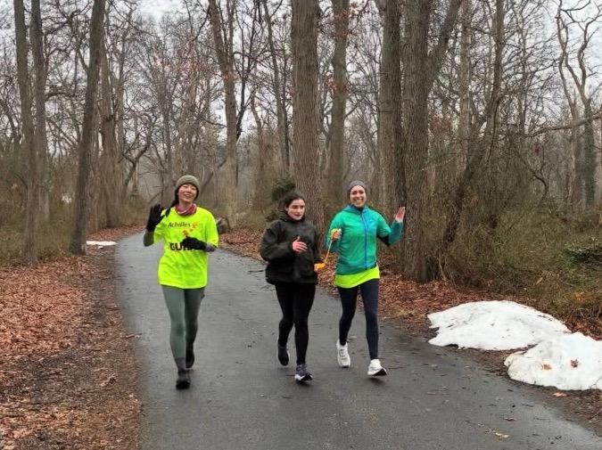 Carmela and Ivy running at Bethpage